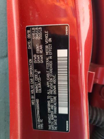 2019 VOLVO S60 T6 R-D 7JRA22TM4KG000460