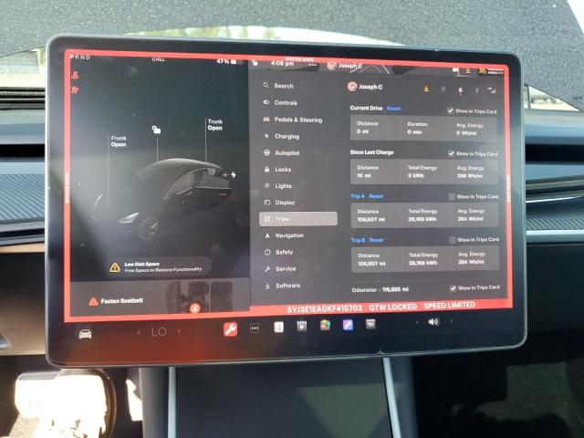 2019 TESLA MODEL 3 5YJ3E1EA0KF415703