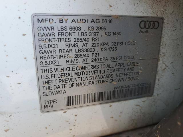 2017 AUDI Q7 PRESTIG WA1VAAF72HD021704