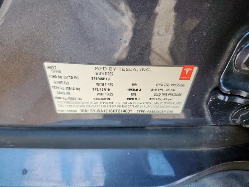 2017 TESLA MODEL S - 5YJSA1E16HF214601