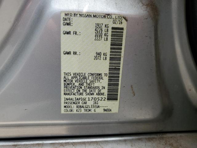 2016 NISSAN ALTIMA 2.5 - 1N4AL3AP1GC170522