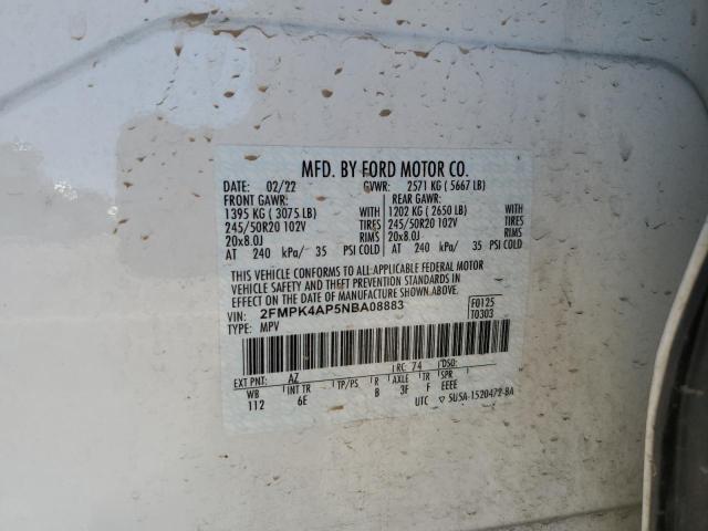 2022 FORD EDGE ST 2FMPK4AP5NBA08883