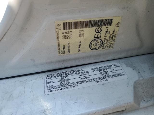 2020 NISSAN MAXIMA SL 1N4AA6DV4LC379877