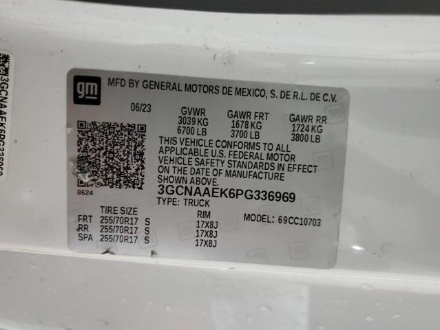 2023 CHEVROLET SILVERADO C1500 3GCNAAEK6PG336969