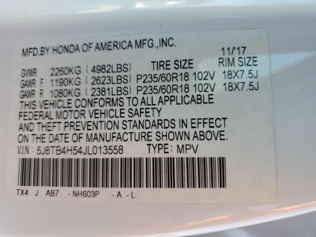 2018 ACURA RDX TECHNOLOGY 5J8TB4H54JL013558