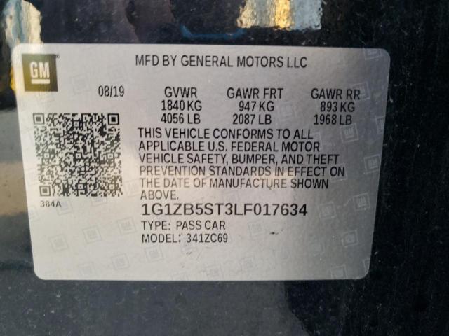 2020 CHEVROLET MALIBU LS 1G1ZB5ST3LF017634