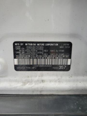 2019 MITSUBISHI OUTLANDER JA4AP4AW4KU026391