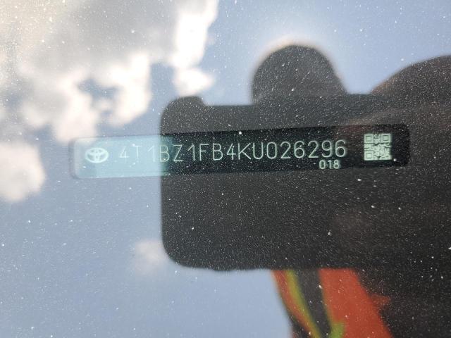 2019 TOYOTA AVALON XLE 4T1BZ1FB4KU026296