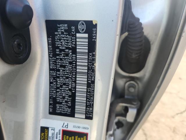 2012 TOYOTA CAMRY BASE - 4T1BF1FK4CU144388