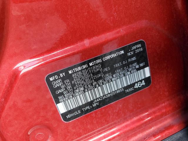 2017 MITSUBISHI OUTLANDER JA4AZ3A38HZ018655