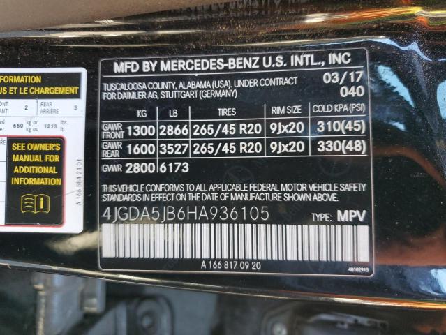 2017 MERCEDES-BENZ GLE 350 4JGDA5JB6HA936105