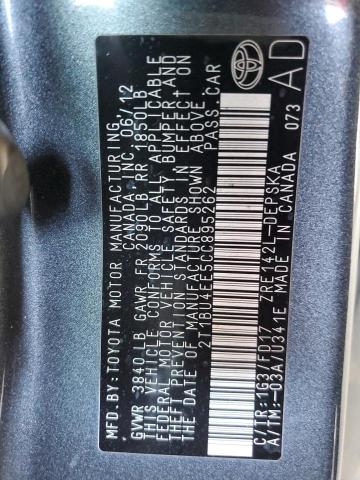2012 TOYOTA COROLLA BA - 2T1BU4EE5CC895262