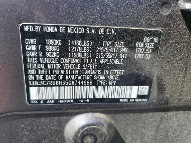 2016 HONDA HR-V LX 3CZRU6H35GM744966