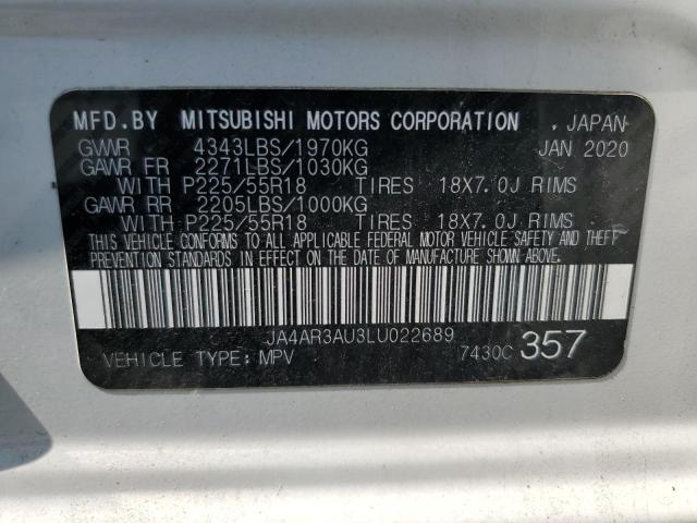 2020 MITSUBISHI OUTLANDER JA4AR3AU3LU022689