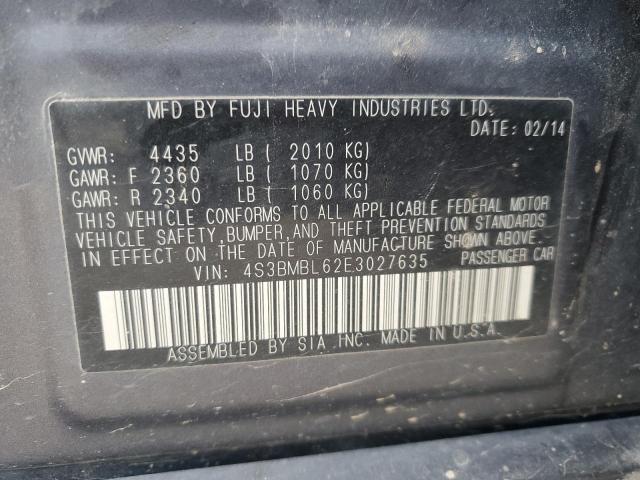 2014 SUBARU LEGACY 2.5I LIMITED - 4S3BMBL62E3027635