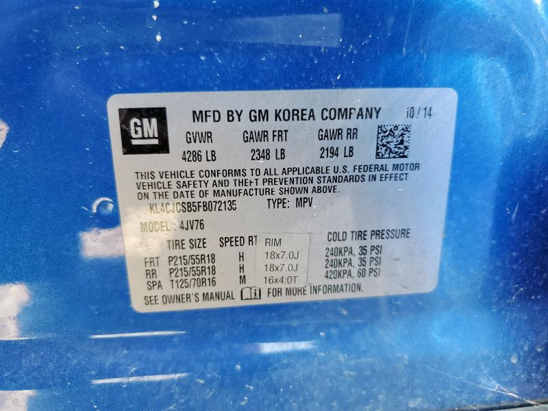2015 BUICK ENCORE KL4CJCSB5FB072135
