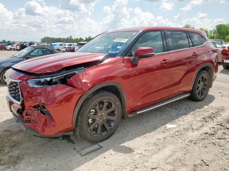 TOYOTA HIGHLANDER 2022 red  gas 5TDZZRAH4NS555740 photo #1