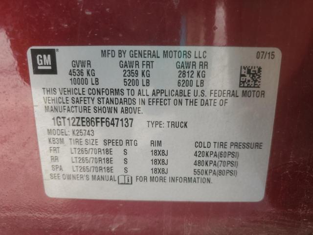 2015 GMC SIERRA K2500 SLT 1GT12ZE86FF647137