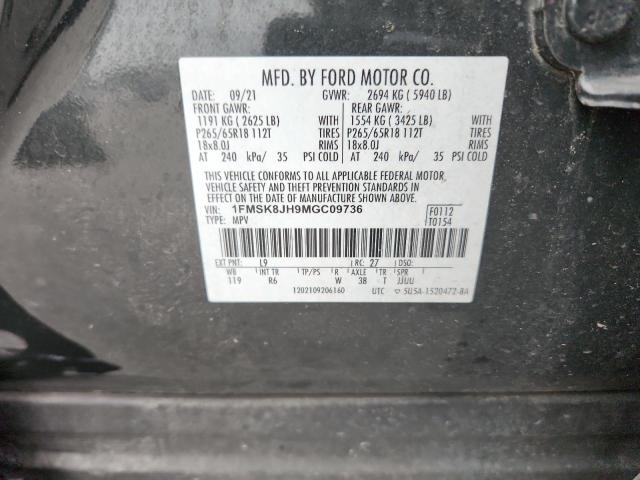 2021 FORD EXPLORER TIMBERLINE 1FMSK8JH9MGC09736