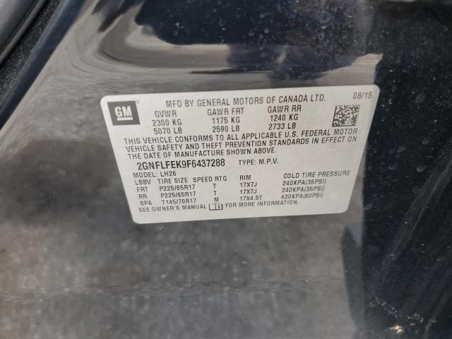 2015 CHEVROLET EQUINOX LT 2GNFLFEK9F6437288