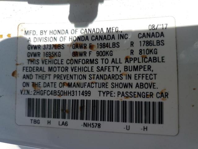 2017 HONDA CIVIC LX 2HGFC4B50HH311499