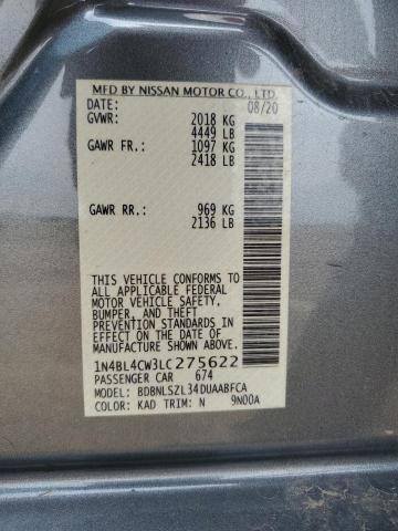 2020 NISSAN ALTIMA SR 1N4BL4CW3LC275622