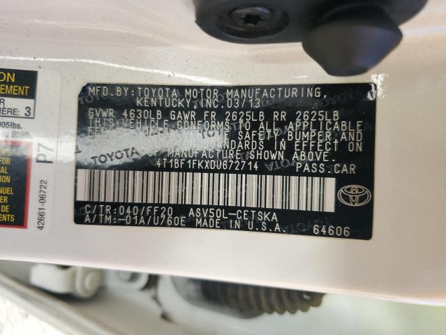 2013 TOYOTA CAMRY L - 4T1BF1FKXDU672714