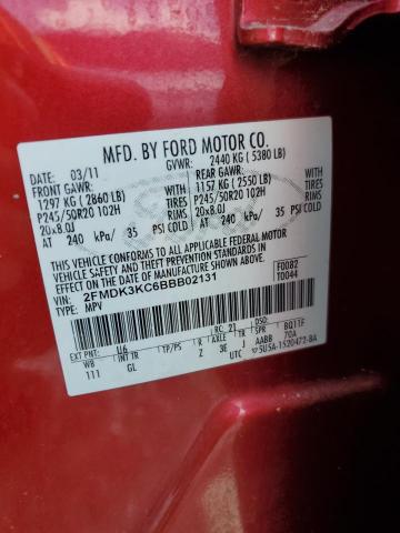2011 FORD EDGE LIMIT - 2FMDK3KC6BBB02131