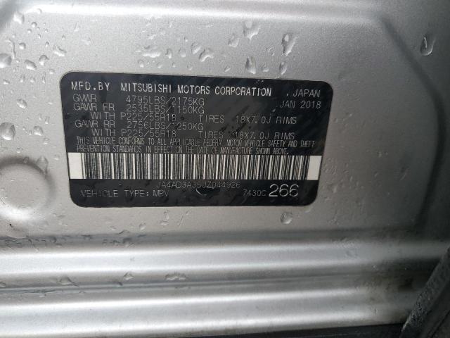 2018 MITSUBISHI OUTLANDER JA4AD3A35JZ044926