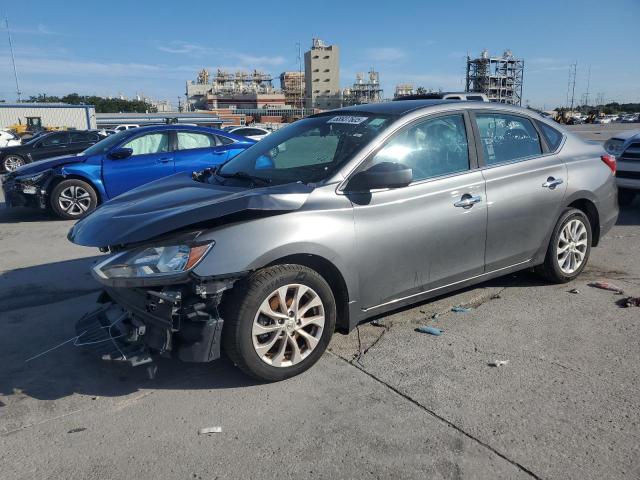 NISSAN SENTRA S 2018 gray  gas 3N1AB7AP4JY259622 photo #1