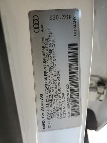 2022 AUDI E-TRON GT WAUFJBFW2N7006120