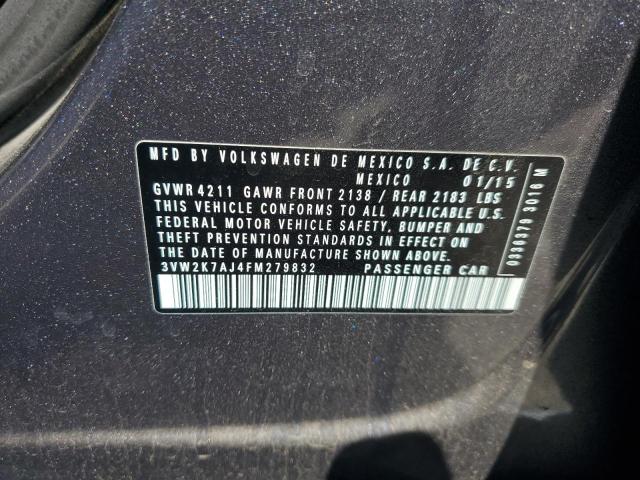2015 VOLKSWAGEN JETTA BASE 3VW2K7AJ4FM279832