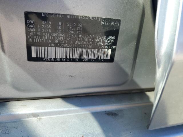 2016 SUBARU LEGACY 2.5 4S3BNAA65G3014780