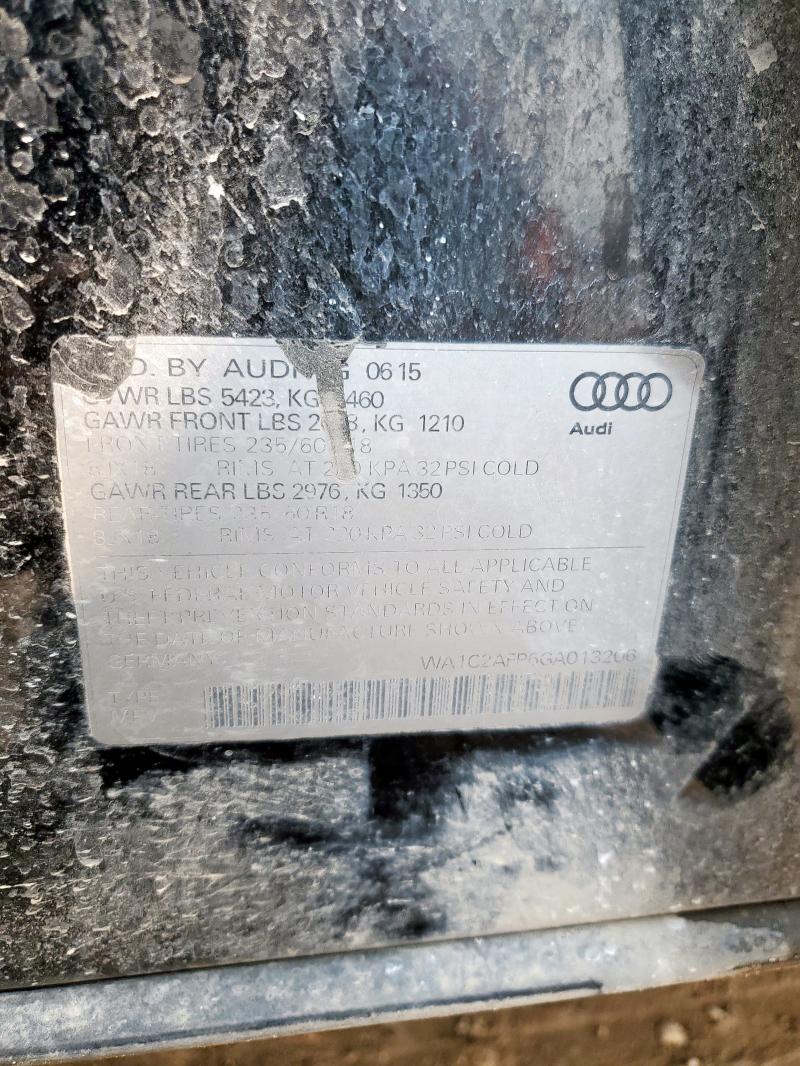 2016 AUDI Q5 PREMIUM WA1C2AFP6GA013206