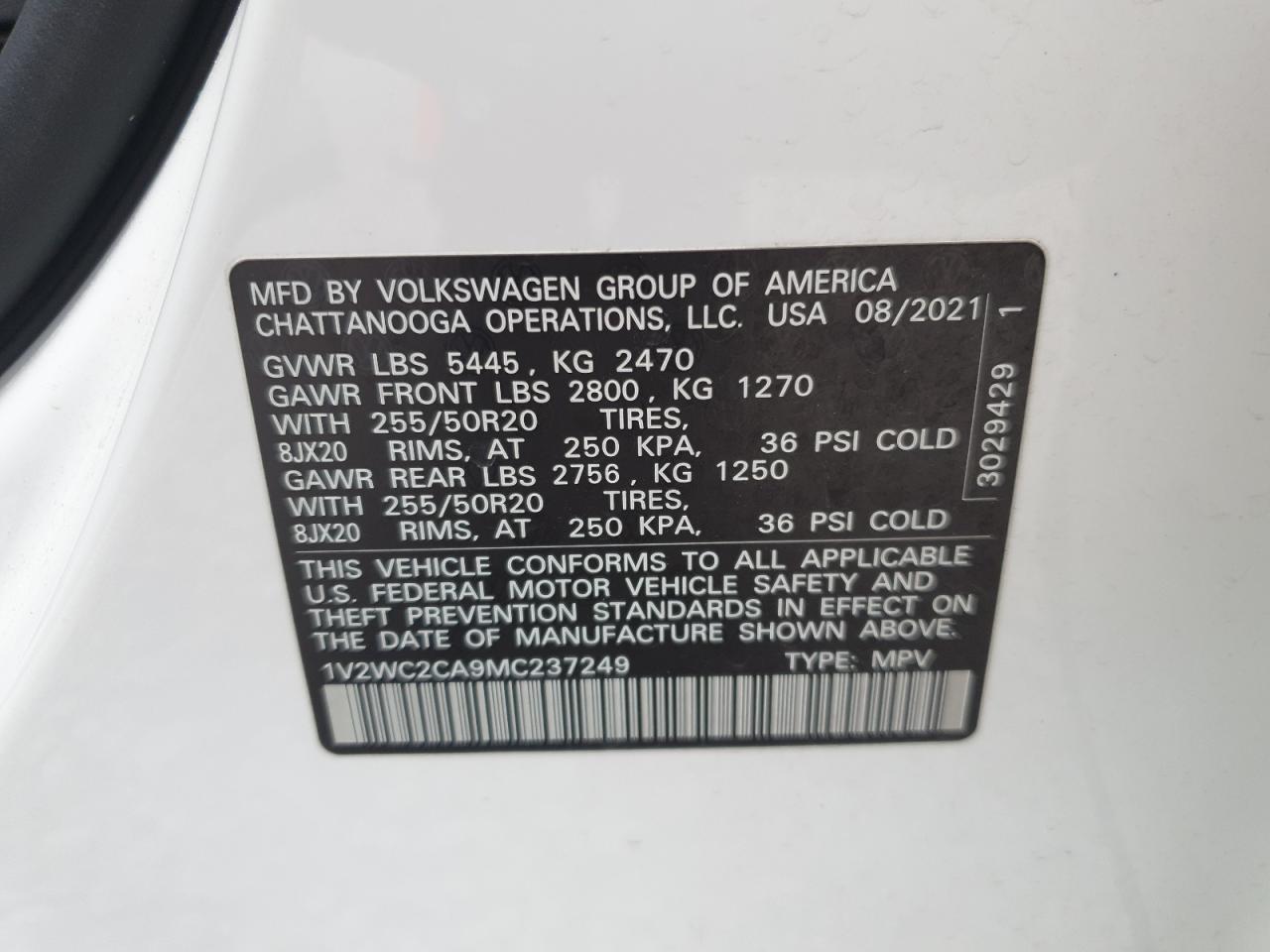 VOLKSWAGEN ATLAS CROSS SPORT SE