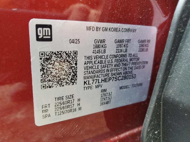 2025 CHEVROLET TRAX 1LT - KL77LHEP7SC280153