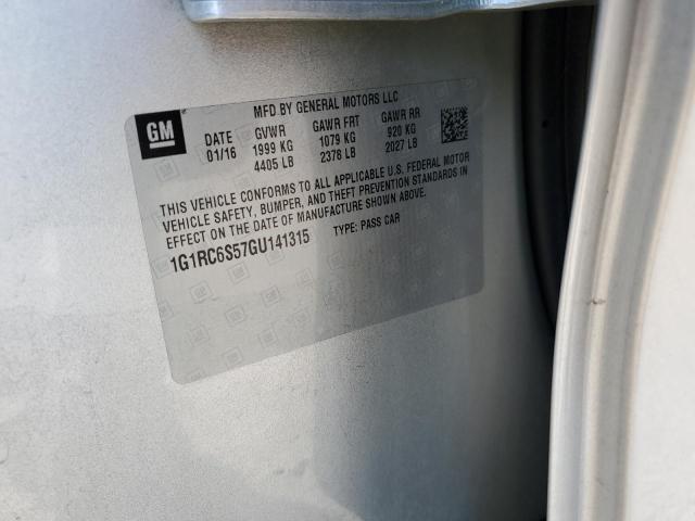 2016 CHEVROLET VOLT LT 1G1RC6S57GU141315