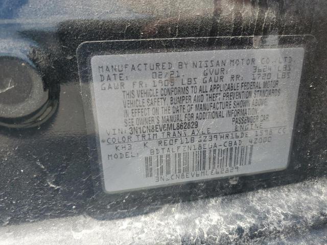 2021 NISSAN VERSA SV 3N1CN8EV6ML862829