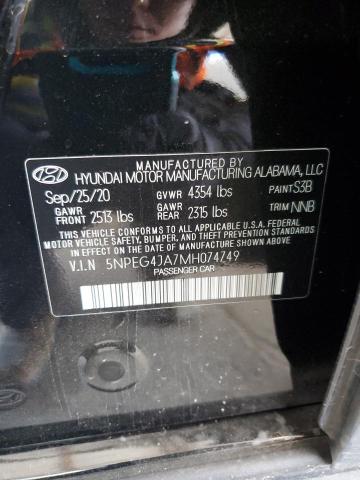 2021 HYUNDAI SONATA SE 5NPEG4JA7MH074749