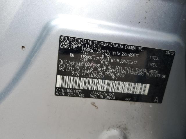 2017 TOYOTA RAV4 LE - 2T3ZFREV7HW360257