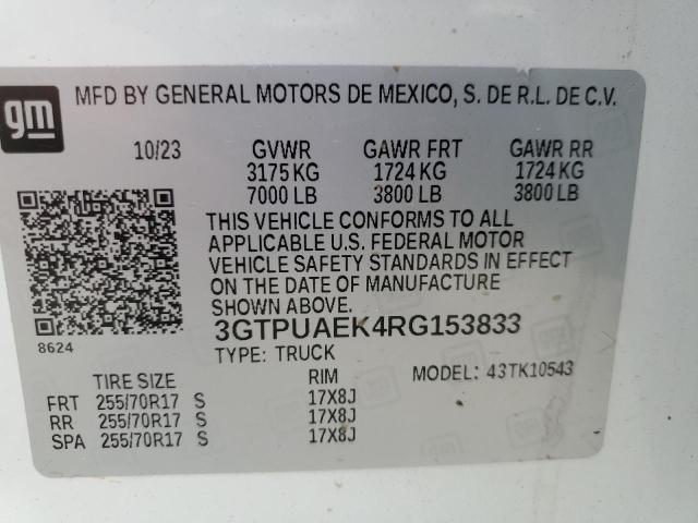 2024 GMC SIERRA K1500 3GTPUAEK4RG153833