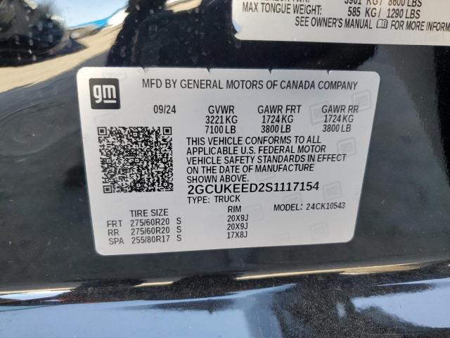 2025 CHEVROLET SILVERADO K1500 RST 2GCUKEED2S1117154