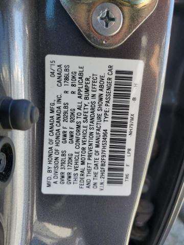 2015 HONDA CIVIC EXL 2HGFB2F97FH534964