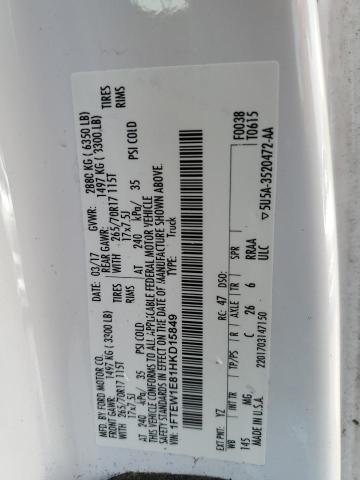 2017 FORD F150 SUPER 1FTEW1E81HKD15849