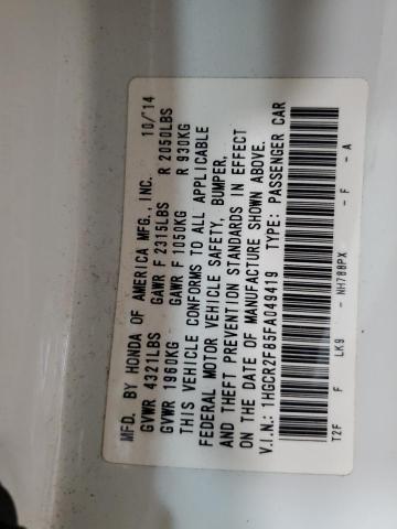 2015 HONDA ACCORD EXL 1HGCR2F85FA049419