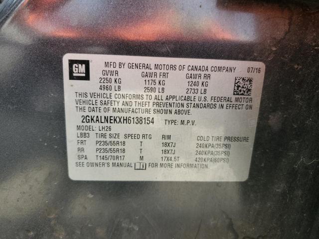 2017 GMC TERRAIN SL 2GKALNEKXH6138154