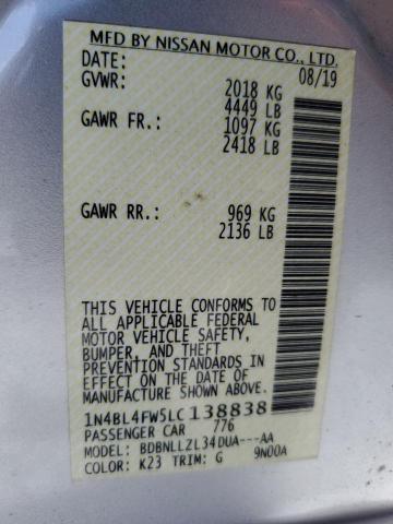 2020 NISSAN ALTIMA PLATINUM 1N4BL4FW5LC138838