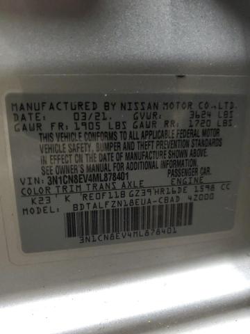 2021 NISSAN VERSA SV 3N1CN8EV4ML878401