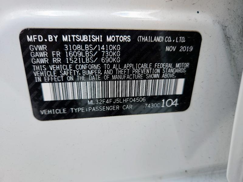 2020 MITSUBISHI MIRAGE G4 ML32F4FJ5LHF04506