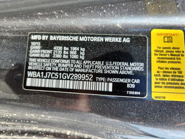 2016 BMW M235I WBA1J7C51GV289952